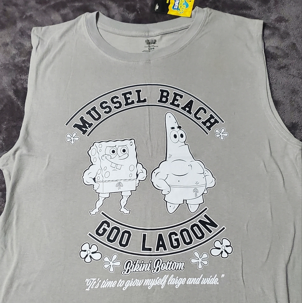 BUNDLE of 3 NEW Spongebob & Toy Story Tank Tops L-XL